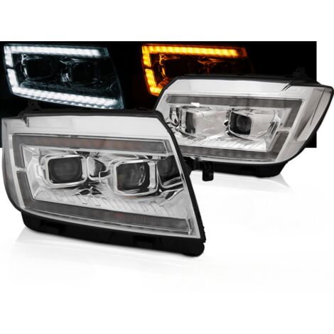 Paire de feux phares Daylight led DRL LTI VW Crafter de 2017 a 2021 chrome-36995619
