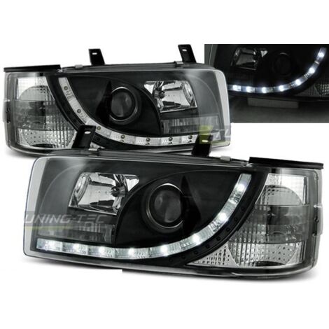 Paire de feux phares VW T4 Transporter 90-03 Daylight led noir-27362060 (1/2)