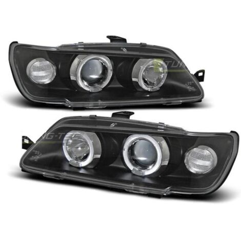 Paire de feux phares Peugeot 306 93-97 angel eyes noir-27361724