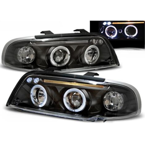 Paire de feux phares Audi A4 B5 de 1994 a 1998 angel eyes noir-27361001