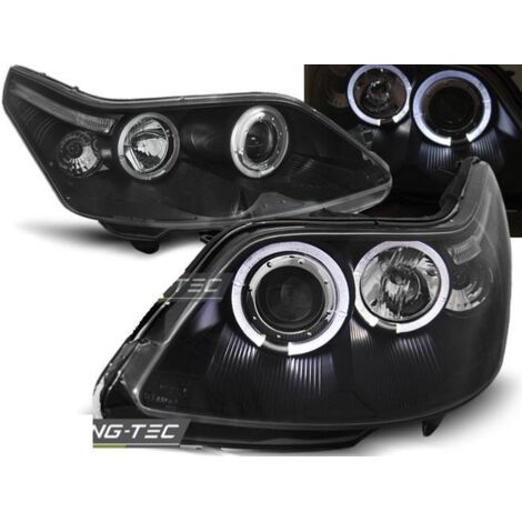Paire de feux phares Citroen C4 04-10 angel eyes noir-27361262