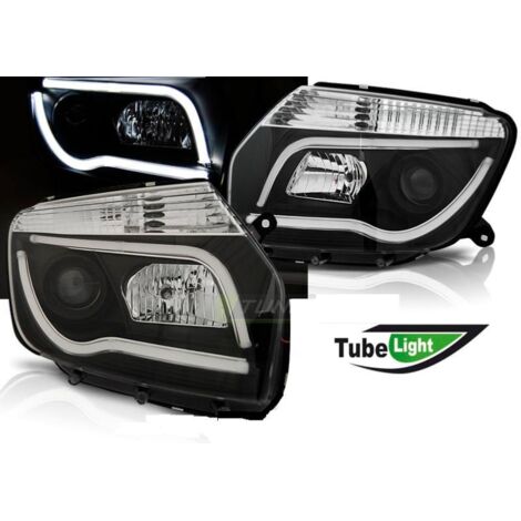 Paire de feux phares Dacia Duster 10-14 Daylight LTI noir-27361269