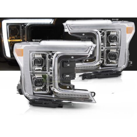 Paire de feux phares Ford F150 MK13 17-20 LTI FULL LED Dyn Chrome-41421638