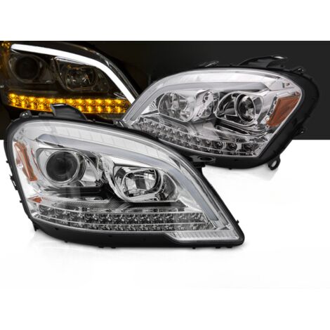 Paire de Phares Mercedes ML W164 de 2009 a 2011 LED LTI chrome Dynamique-41039817 (1/4)