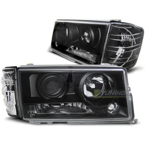 Paire de feux phares Mercedes 190 W201 82-93 Design noir-27361454
