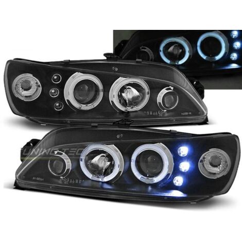 Paire de feux phares Peugeot 306 97-01 angel eyes noir-27361726