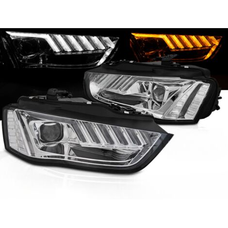 Paire de feux phares Audi A4 B8 de 2012 a 2015 Xenon DRL led chrome Seq-36994838 (1/4)