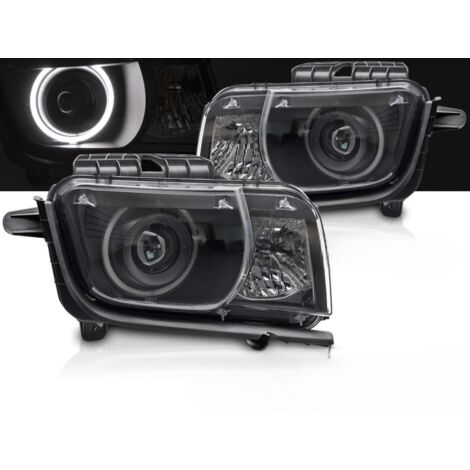 Paire de feux phares Chevrolet Camaro de 2009 a 2013 Angel eyes Noir-41293728