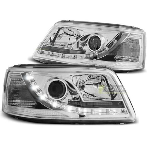 Paire de feux phares VW T5 03-09 Daylight led chrome-27362069 (1/2)