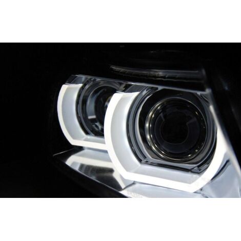 Paire Feux Phares BMW E90 E91 De 2009 A 2011 Xenon Angel Eyes Led DRL paire-feux-phares-bmw-e90-e91-de-2009-a-2011-xenon-angel-eyes-led-drl