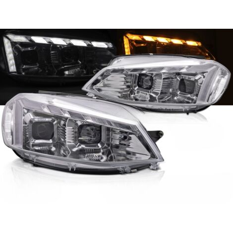 Paire de feux phares VW Golf 7 de 2017 a 2019 LED DRL Dyn Chrome-41249508 (1/4)