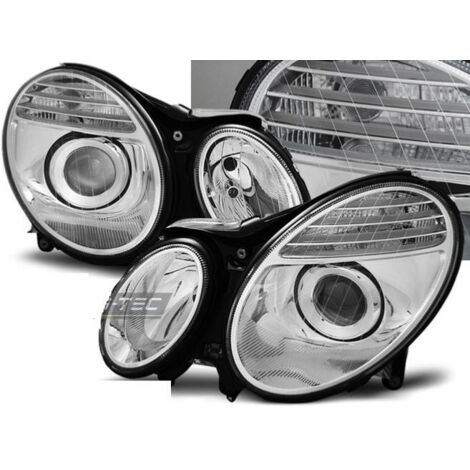 Paire de feux phares Mercedes classe E W211 02-06 design chrome-27361507