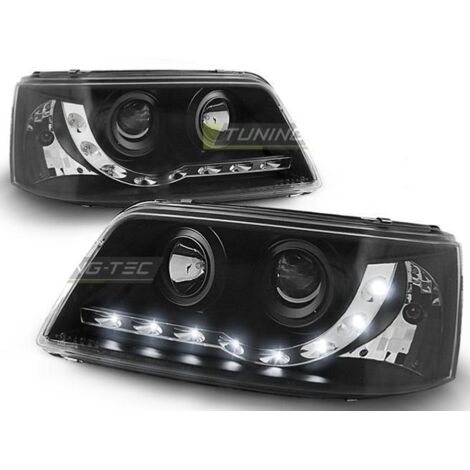 Paire de feux phares VW T5 03-09 Daylight led noir-27362072