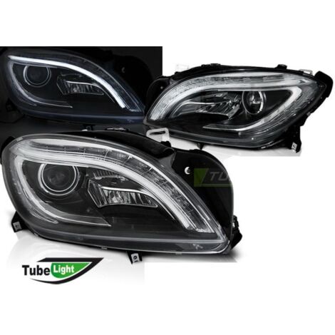 Paire de feux phares Mercedes classe M W166 11-15 Daylight led LTI noir-37112659