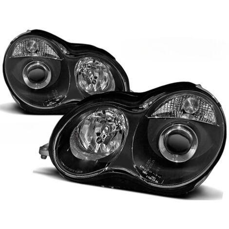 Paire de feux phares Mercedes W203 classe C de 2000 a 2004 noir-27361467