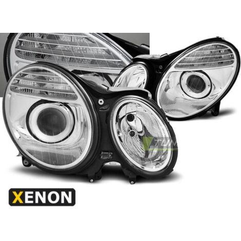 Paire de feux phares Mercedes Classe E W211 02-06 xenon chrome-27361508 (1/4)