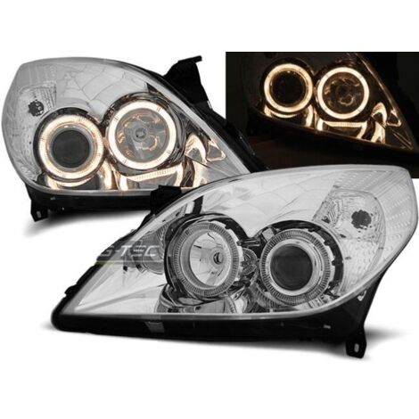 Paire de feux phares Opel Vectra C 05-08 angel eyes chrome-27361699 (1/2)