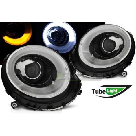 Paire de feux phares Mini cooper 06-14 Daylight LTI noir-27361568