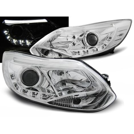 Paire de feux phares Ford Focus de 2011 a 2014 Daylight led LTI chrome-27361359 (1/2)