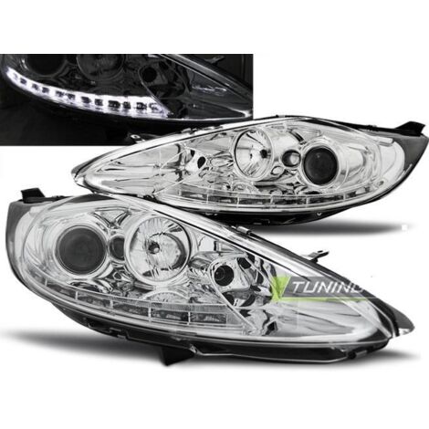 Paire De Phares Avant Ford F150 MK12 (2008-2014) - Style Tube Light Chromé - Neufs Sous Emballage