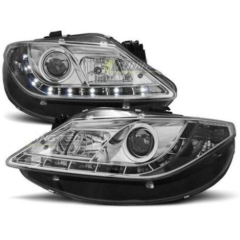 Paire de feux phares Seat Ibiza 6J 08-12 Daylight led chrome-27361782 (1/2)