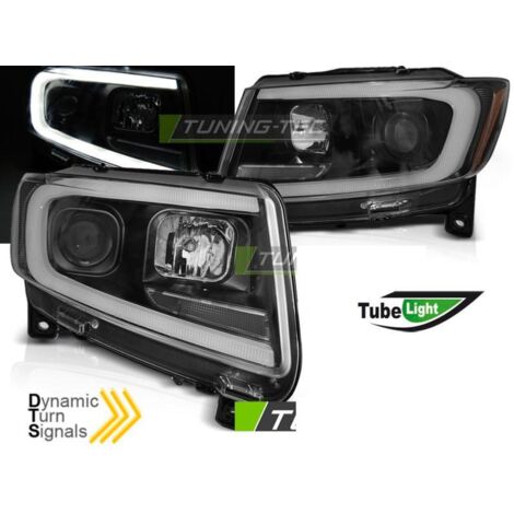 Paire de feux phares Jeep Grand Cherokee 11-13 LED LTI Noir-32365235