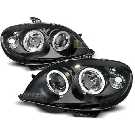 Paire de feux phares Citroen Saxo 99-03 angel eyes noir-27361264