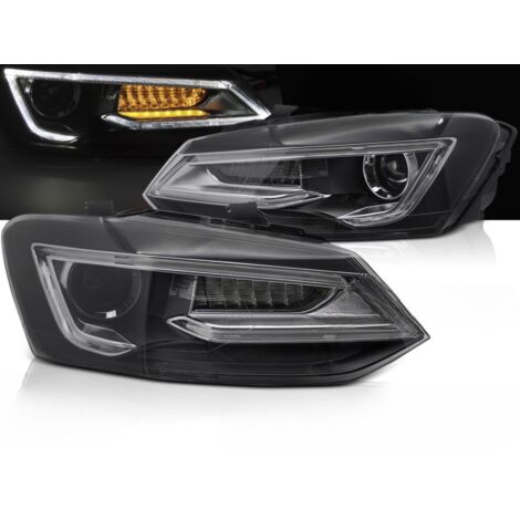 Paire de feux phares VW Polo de 2009 a 2017 LED DRL Dynamic Noir-41237342