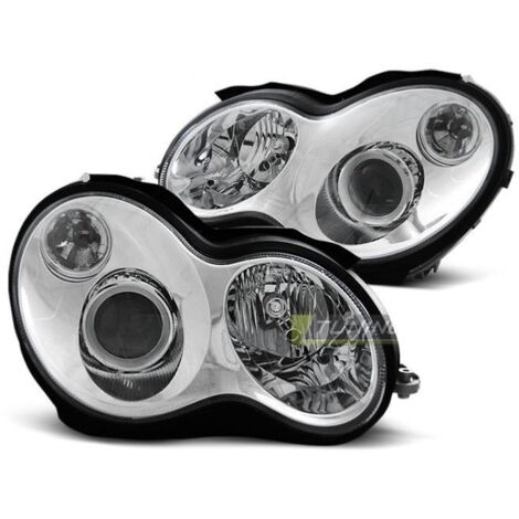 Paire de feux phares Mercedes classe C W203 00-04 design chrome-27361462
