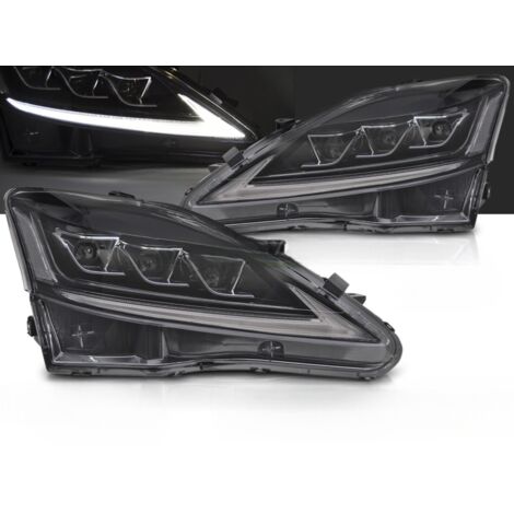 Paire de feux phares Lexus IS de 2006 a 2013 FULL LED DRL DYN Noir-41433570 (1/4)