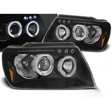 Paire de feux phares Jeep Grand Cherokee de 1999 a 2005 angel eyes noir-27361423