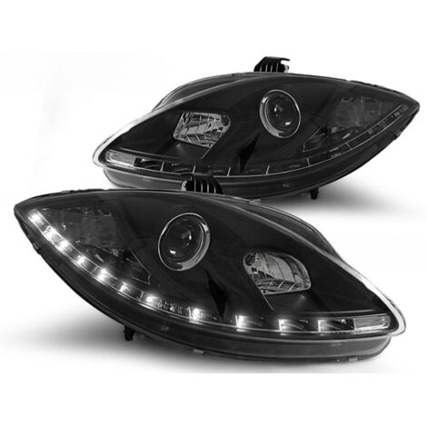 Paire de feux phares Seat Leon 1P de 2005 a 2009 Daylight led noir-27361792