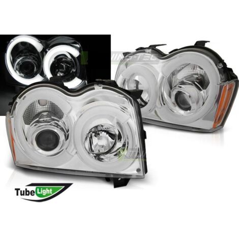Paire de feux phares Jeep Grand Cherokee 05-08 LED LTI chrome-32365188