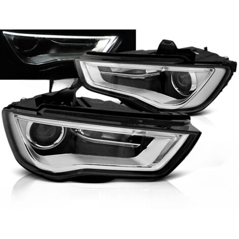 Paire de feux phares Audi A3 8V de 2012 a 2016 Tubelight Led DRL Noir-31089448 (1/4)