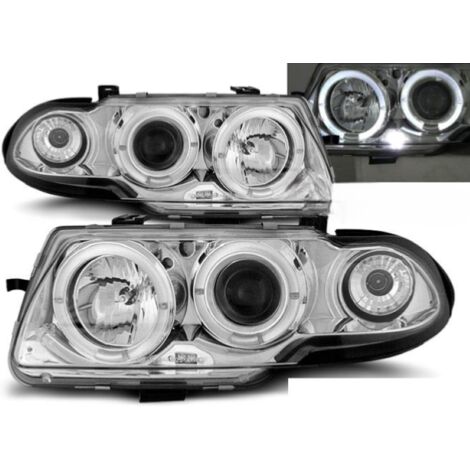 Paire de feux phares Opel Astra F 94-97 Angel eyes chrome-27361602 (1/2)
