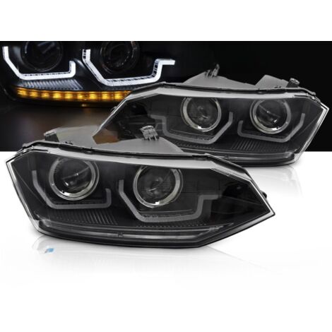 Paire de feux phares VW Polo 6 2G de 2017 a 2021 LED DRL Noir Dynamique-42207747 (1/4)