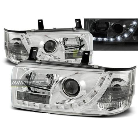 Paire de feux phares VW T4 Transporter 90-03 Daylight led chrome-27362058 (1/2)