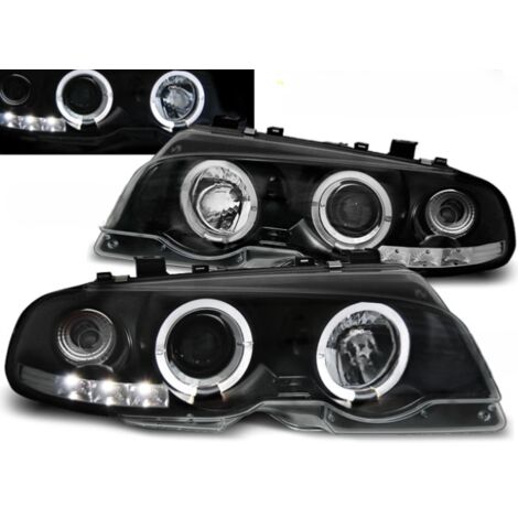 Paire de phares BMW serie 3 E46 Coupe de 1999 a 2003 angel eyes noir-27361177