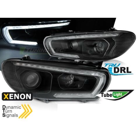 Paire de feux phares Daylight DRL LTI Led VW Scirocco de 08-14 Xenon Noir-37509470 (1/4)