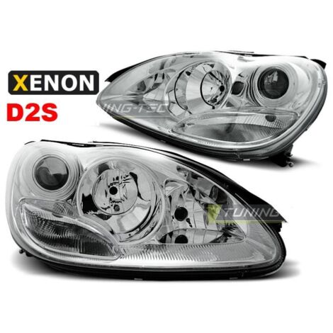 Paire de feux phares Mercedes classe S W220 02-05 Xenon Design chrome-27361541 (1/4)