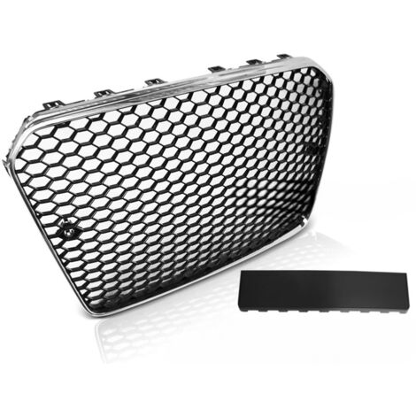 Calandre pour Audi A5 B8 de 2011 a 2016 Look Sport Chrome et noir-31638831