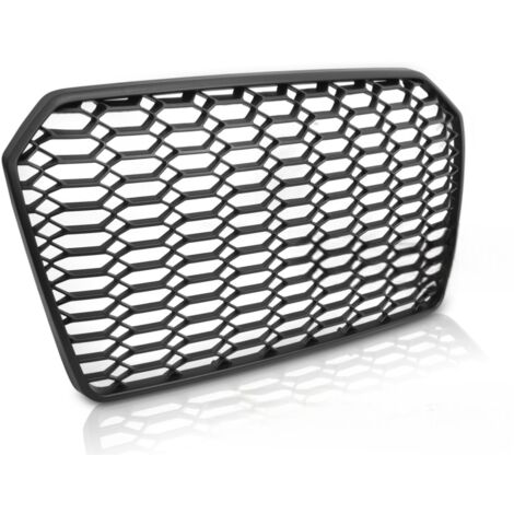 Grille Calandre en ABS Audi A6 C7 de 2014 a 2018 Look Sport Noir Matt + PDC-41427421