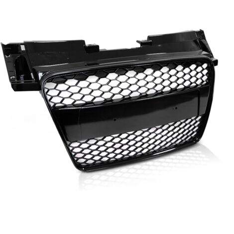 Grille de calandre pour Audi TT 8J de 2006 a 2014 Look Sport Noir brillant-38601489