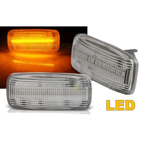 Paire Clignotant Repetiteur Led Audi A3 8L de 2000 a 2003 Blanc-31826722 (1/3)