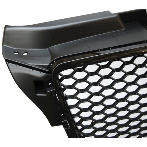 Grille De Calandre Sport Noire Brillante Pour Audi A3 8P (2005-2008) - Référence GRAU58