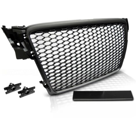 Grille de calandre pour Audi A4 B8 de 2008 a 2011 look Sport noir matt-27318002