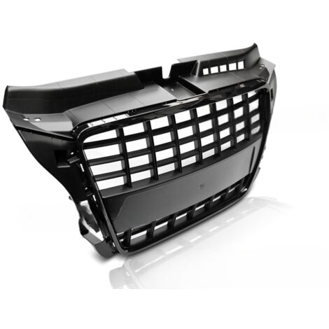 Calandre avant pour Audi A3/S3 de 2008 a 2012 Look Sport Noir Brillant-28648356