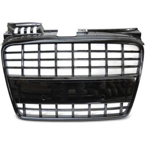 Calandre pour Audi A4 B7 de 2004 a 2008 Look Sport noir Brillant-28648380
