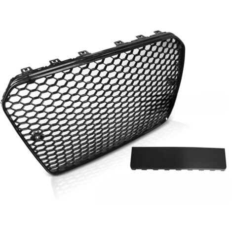 Calandre pour Audi A5 B8 de 2011 a 2016 Look Sport Noir Brillant-31772448 (1/3)