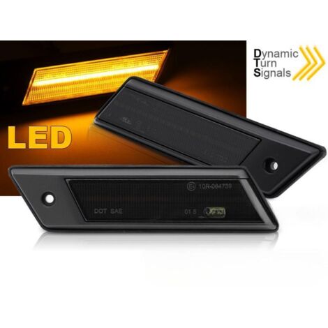 Paire Clignotant Repetiteur BMW E30/E28/E24/E23 Fume Led Dynamique-41036650 (1/4)